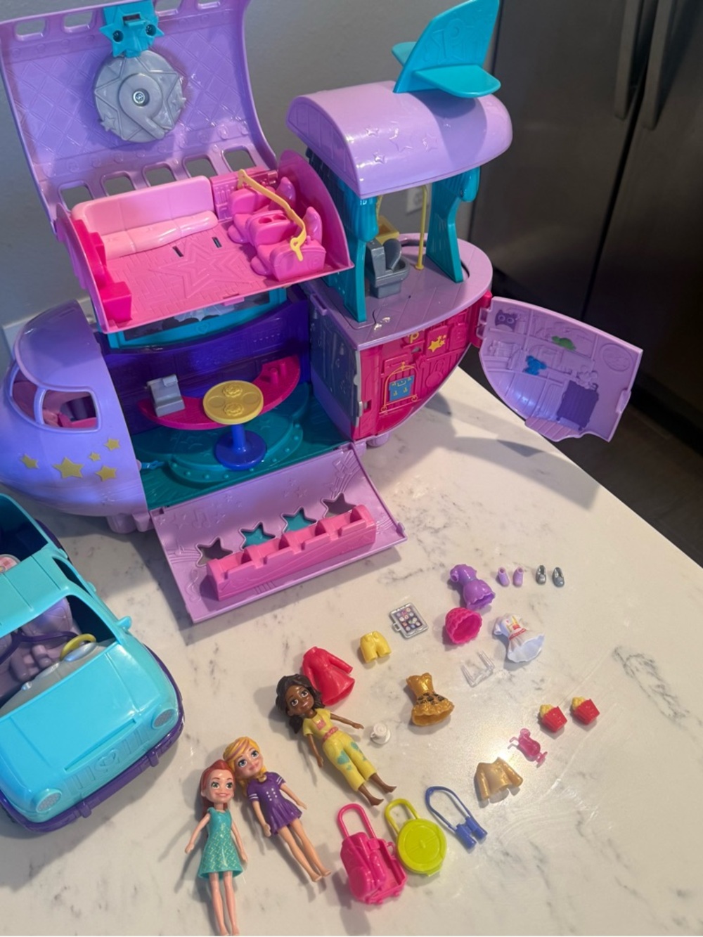 Polly Pocket Jet Travel Adventures plane